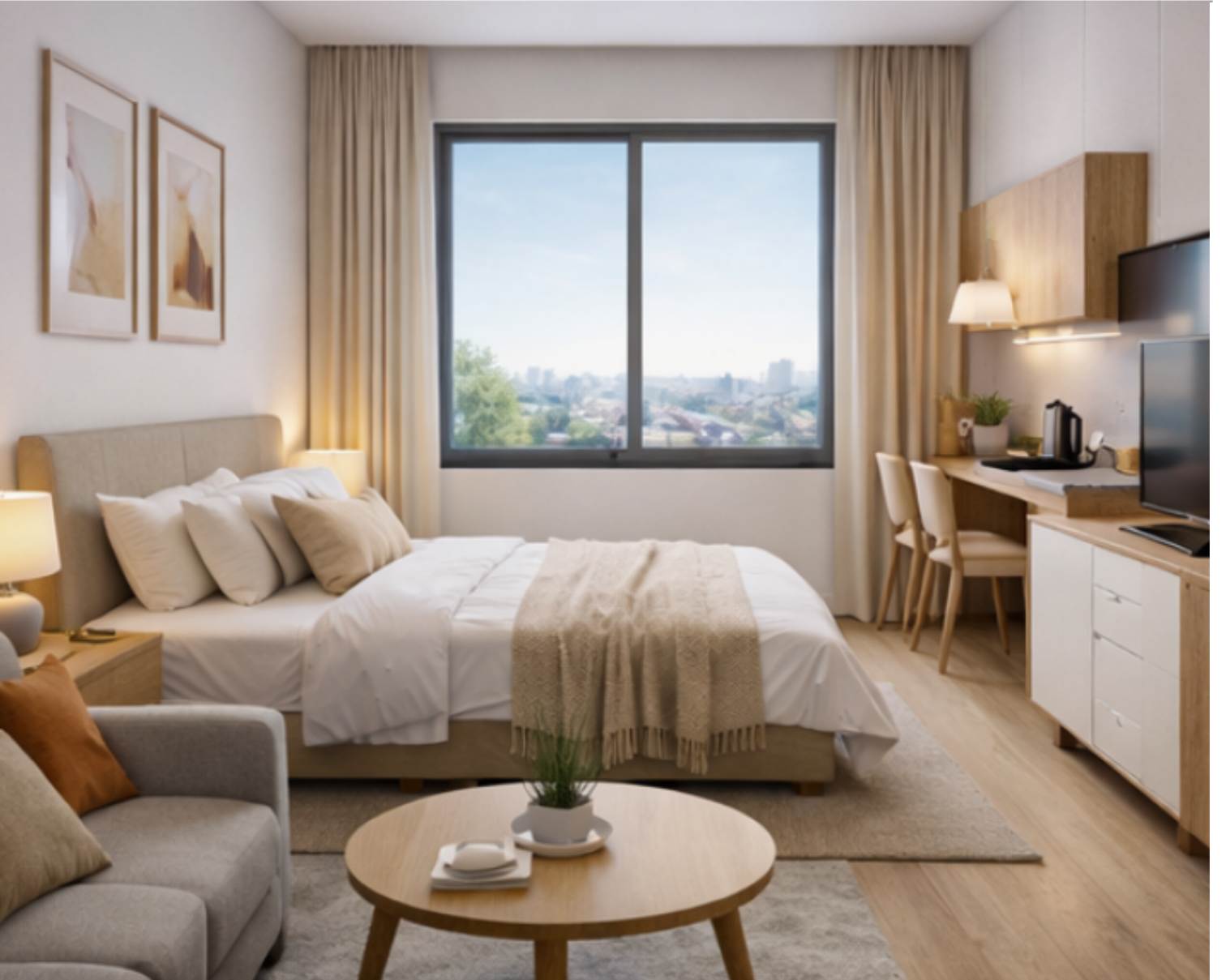 Planta 1 dorm com opção de sacada